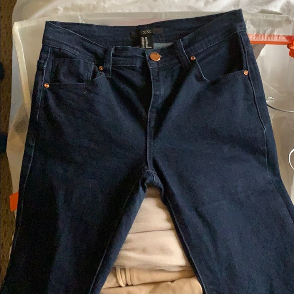 High waisted skinny jeans